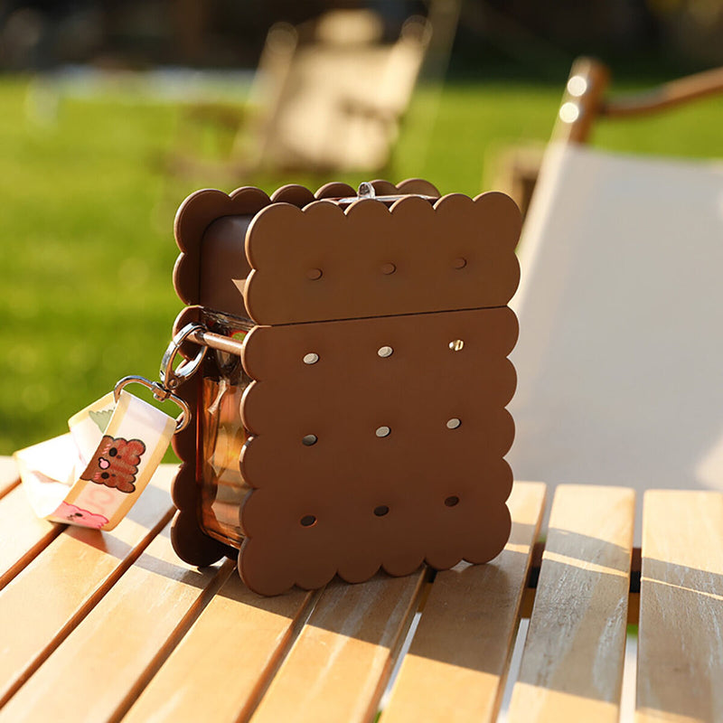 Biscuit Shape Designed Water Cup - Reusable Bottles Straw Design (Coffee)