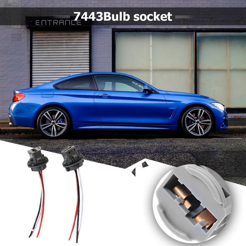 2pcs T20 7443 Car Bulb Holder Lamp Socket Adapter LED Side Light Connector Newly