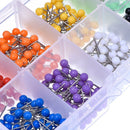 Board Supplies Map Tacks Thumbtacks Push Pins Plastic Head with Steel Point