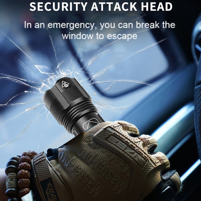 XHP70+COB LED Zoomable Torch 1000lm Waterproof 6 Gears Camping Lamp Flashlight