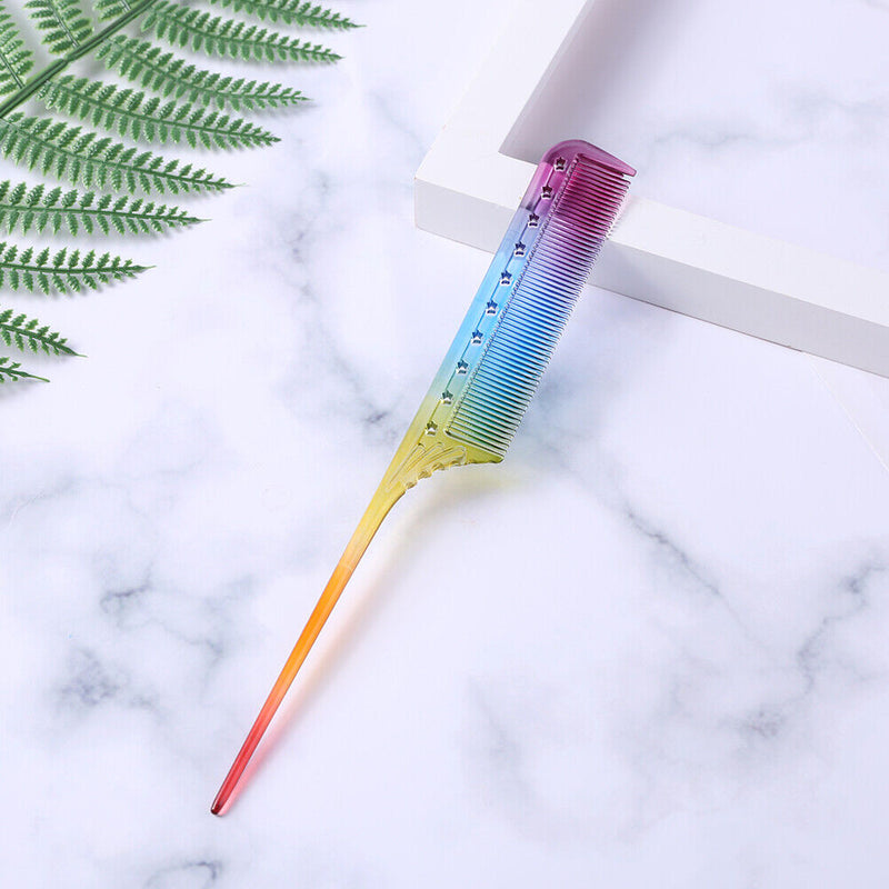 Anti-static Double Head Heat Resistant Rainbow Comb Hairdresser for Hair Cu