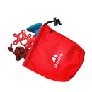Outdoor Hiking Kits Storage Bag Camping Nail Wind Rope Buckle Pouch (Red)