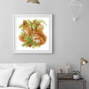 14CT Printed Partial Cross Stitch DIY Squirrels Hand Painting Living Room Decor