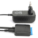 USB 3.0 To SATA Convert Cable SSD HDD Hard Drive Adapter (with EU Plug)