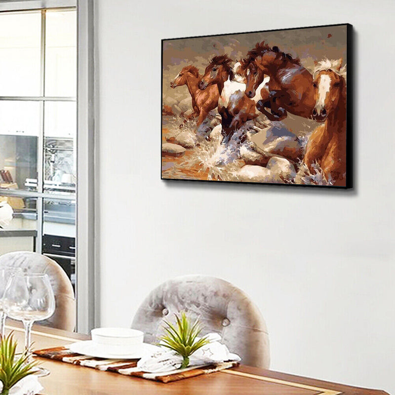 Painting By Numbers DIY Animal Hand Painted Picture Craft Home Wall Decor Kit