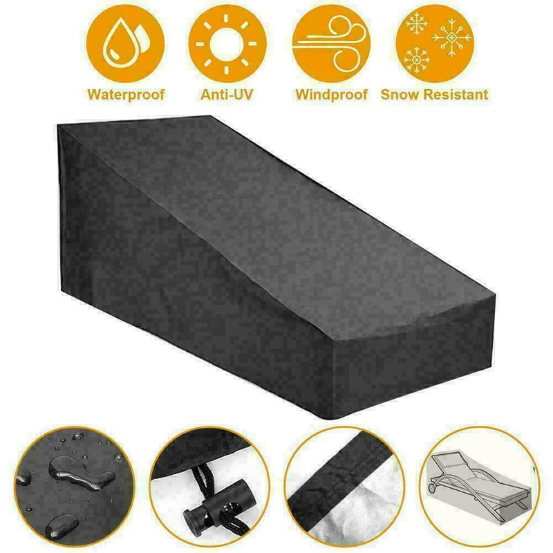 Weather Cover Heavy Duty Waterproof For Patio Garden Outdoor Sunbed K3B7
