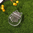 Mini Kalimba 8 Key Cute Kitty Portable Thumb Piano Clear Acrylic Finger Piano