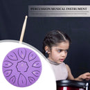 6 inch 11 Tune Musical Instrument Steel Tongue Drum for Beginner (Purple) Newly