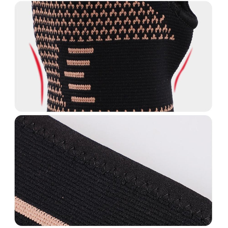 Wrist Brace Guard Sports Fitness Compression Wrap Elastic Hand Gloves (L)