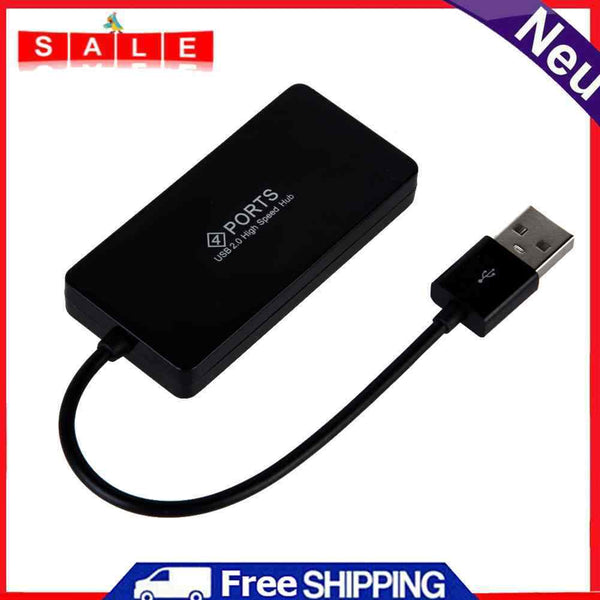 High-Speed USB 2.0 Hub 4-Port 480Mbps Hub USB Port for Laptop PC Peripherals
