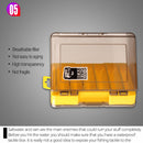 Double-Sided Fishing Lure Transparent Fishing Tackle Box Hook Case (Black) Newly