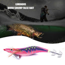 14cm 20g Luminous Wood Shrimp Fishing Lures Crankbait Artificial Wobbler Bait