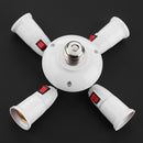 E27 Splitter 4 Heads Lamp Base Adjustable LED Light Holder Adapter Socket Newly