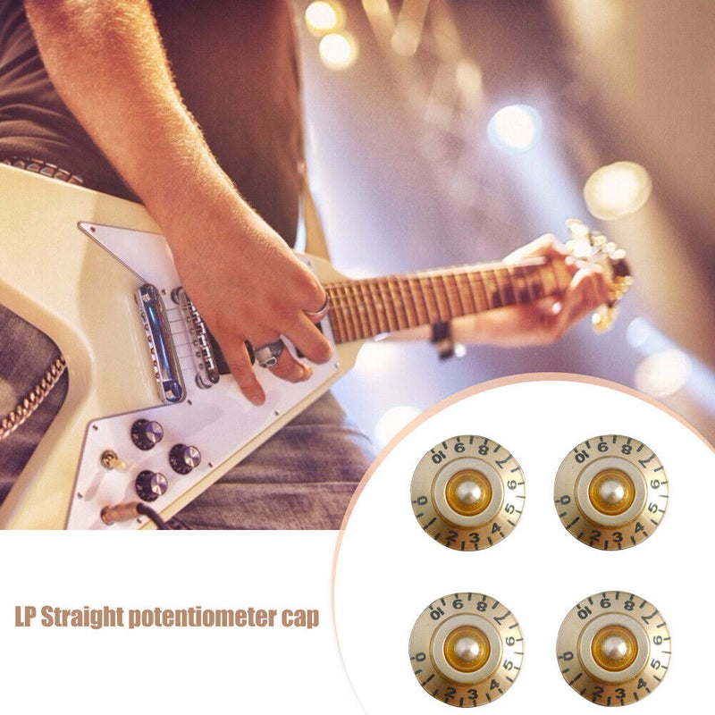 4pcs Electric Guitar Potentiometer Cap Guitar Volume Tone Knob Button for EPI