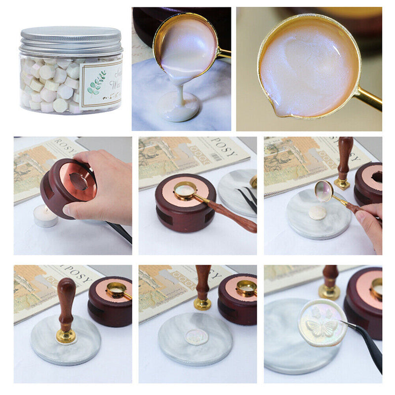 200pcs Sealing Wax Beads Fire Paint Seal Wax Particles for Envelope DIY Craft