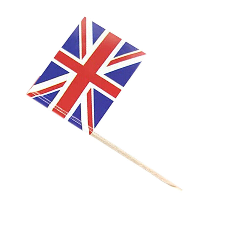 #A Wooden Toothpicks Fruit Sticks Disposable Paper National Flag Food Insert