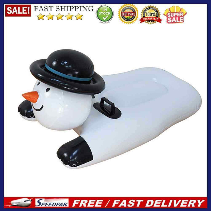 2pcs 107cm Winter Snow Sled Ring w/ Handle PVC Inflatable Snowman Skiing