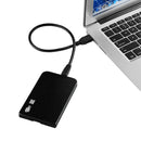 Ultra Thin 2.5in USB3.0 SATA SSD HDD Hard Drive Case Aluminum Box (Black)