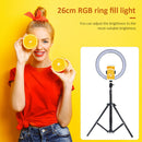 10 inch RGB LED Selfie Ring Light Phone Video Photography Lighting with Tripod