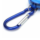 Metal Retractable Keychain Anti-Lost Anti-Theft EDC Keyring Buckle (Blue) Newly