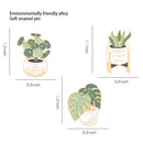 Backpacks Bag Lapel Pin Potted Plant Badge Crazy Plant Lady Enamel Pins Custom