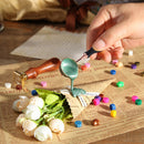 Sealing Stamp Wax Spoon Wood Handle Seal Bead Furnace Stove Pot (Black) Newly