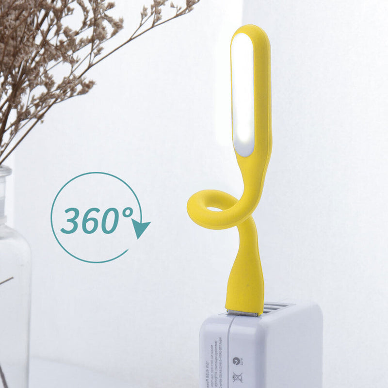 LED USB Lamp Mini Portable Laptop Book Reading Desk Night Lighting (Yellow)