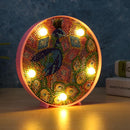 DIY LED Diamond Painting Light Box Full Special Drill Peacock Home Lamp