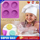 4 Cells Round Candle Mould Aromatherapy DIY Handmade Soap Cake Plaster Molds