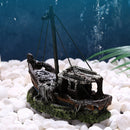 Simulation Boats Underwater Plants Ship Fish Tank Ornaments Aquarium Landscaping