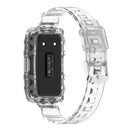 TPU Transparent Strap for HUAWEI HONOR Band 6 Soft Wristband Belt (White) Newly