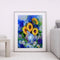 Frameless Sunflowers in Vase Oil Paint By Numbers Kit DIY Handmade Drawing Craft