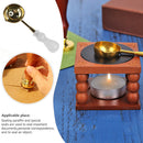 Crystal Handle Sealing Wax Bead Melting Spoon for Scrapbooking (White)