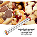 Stainless Steel Rolling Pin Dough Mat Dough Roller Adjustable Kitchen Tool