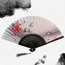 Chinese Style Bamboo Retro Silk Folding Fan Craft Party Favor Dance Hand Fans