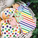 Easter Paper Bag 24 Sets Wrapped Treat Bag with Stickers Clips 10m Ropes