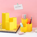 Desktop Table Organizer 3 Lattices Makeup Brush Storage Box Cosmetics Pen H