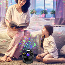 LED Starry Sky Night Light Rotating Projector Star Moon Table Lamp (Black) Newly