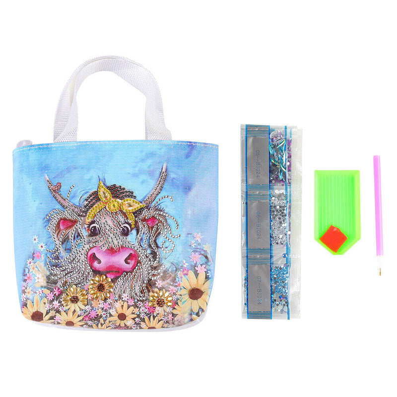 5D Diamond Painting Handbag DIY Canvas Yak Storage Bag Tote Gifts (AA1030)