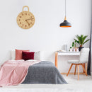 INS Style Simple Personality Digital Clocks Silent Wall Clock Nordic Solid Wood