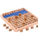 Wooden Montessori Educational Math Toys 1-100 Number Matching Table (A) Newly