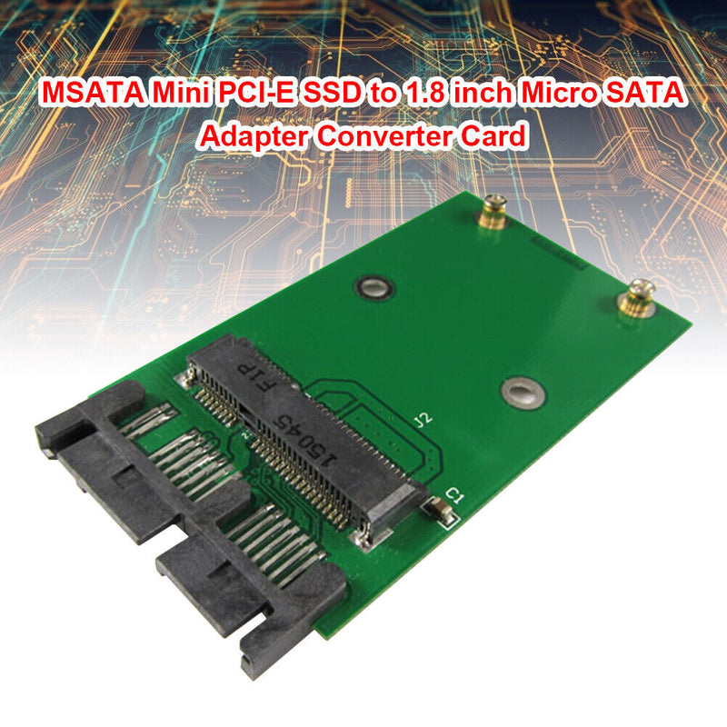 MSATA Mini PCI-E SSD to 1.8 inch Micro SATA Interface Adapter Converter Card