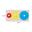 Geometric Hand Grabbing Board Wooden Jigsaw Children Educational Toys (A) Newly