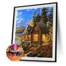 Diamond Painting River House Full Round Drill Picture of Rhinestone DIY Drawing