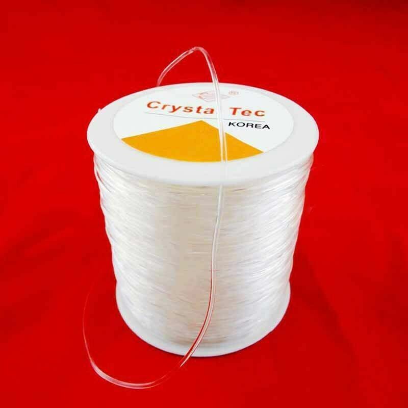 0.8mm 100 Meter Clear Stretch Elastic Beading Cord Spool Roll Thread String M9C4
