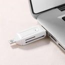 USB2.0 Micro USB OTG Card Reader for TF SD Memery Card for PC Phone (White)
