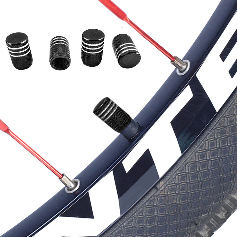 4pcs/set Aluminum Alloy Bicycle Tires Valves Caps Waterproof Air Tyres Nozzle Co