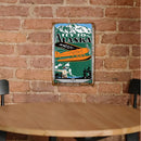 Home Weatherproof Retro Plane Sign Iron Painting Wall Drawing Templates