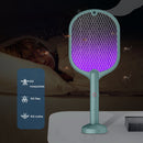 Electric Insect Swatter USB Rechargeable Led Light Mosquito Killer (Green) Newly