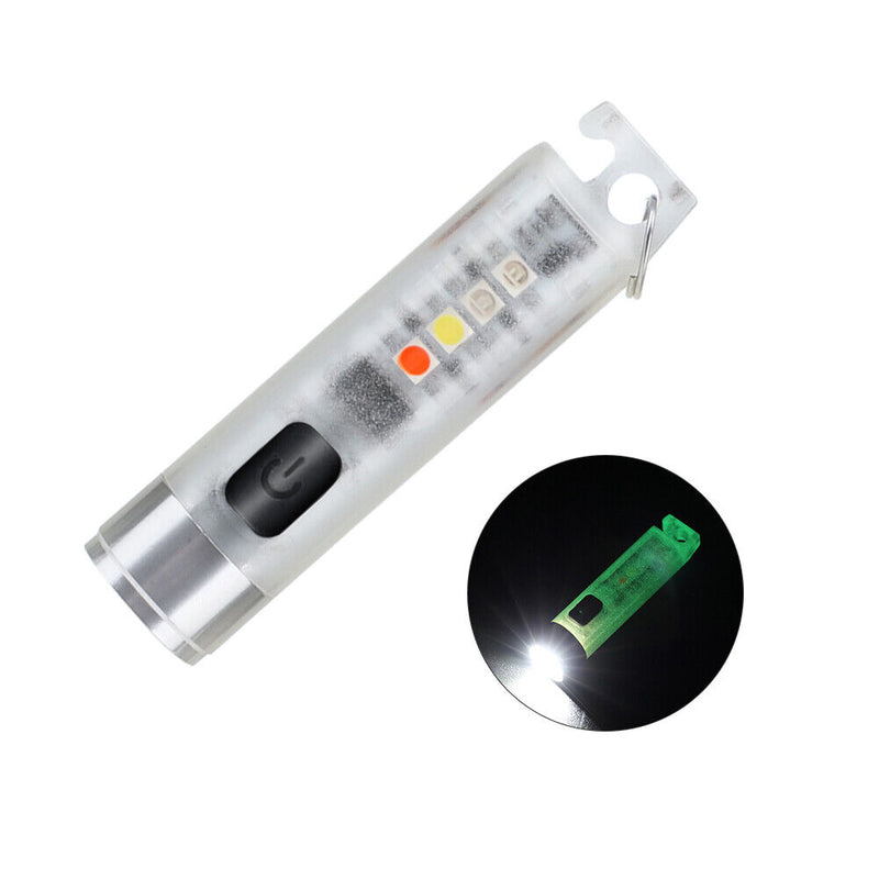 #A 1/2pcs Mini LED Keychain Flashlight Pocket Torch Camping Emergency Lighting T